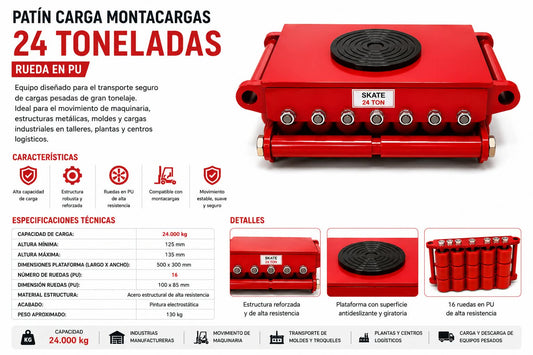 PATIN INDUSTRIAL X 24TN